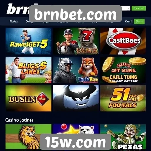 Variedade de jogos disponíveis no brnbet.com